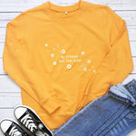 Womens Colorful Printed Crew-neck Sweatshirt