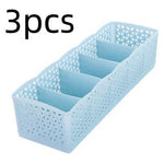 Plastic Stackable Organizer 5 Cells Finishing Box for Socks Underwear
