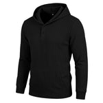 Herringbone Jacquard Textured Casual Mens Hoodie
