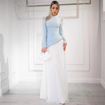 Elegant Chiffon Beaded Pleated Evening Gown