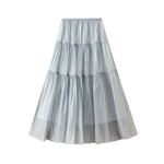 Gentle-style High-waisted Womens Long Skirt