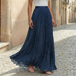 Retro Polka-dot Swing Dress Casual Holiday Long Skirt
