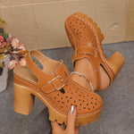 Plus-size Headband Metal Hollow-out Sandals