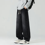 Men's Loose-fit Straight-leg Patchwork Jeans