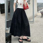 Figure-flattering High-waisted Patchwork A-line Skirt