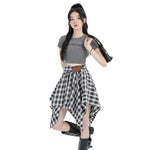 Irregular Short Skirt Fashionable And Versatile A-line Midi Skirt