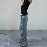 Men's Leopard-Print Totem Flared Jeans