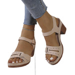 Chunky-heel Large-size Summer Casual Womens Sandals
