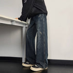 Mens New Stylish Loose-fit Straight-leg Jeans