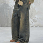 Washed Vintage Denim Jeans Men's Spring American Style