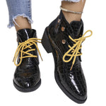 Cross-border Large-size Chunky-heeled Thick-soled Ankle Boots
