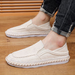 Mens Casual Loafers Traditional Beijing-style Breathable Canvas Shoes
