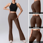 Women's Summer Thin Yoga Pants, Hip-Lifting Flared Fitness Pants, Quick-Dry Stretch Sports Pants, Slim-Fit Bootcut Trousers