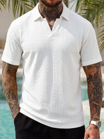 Summer New Arrival Mens Jacquard Polo Shirt