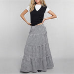 High-waisted Full-skirted A-line Long Skirt Vintage-style Midi Skirt