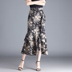 Womens Irregular Ruffled Chiffon Skirt