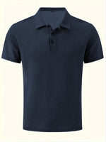 Mens Shirt Collar Summer Solid Color