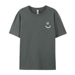 Mens Casual Loose-fit Short-sleeve Top