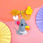 Cat Toys Simulated Cute Toys Funny Self-hey Interactive Toy Rope Grabbing Mouse Telescopic Hanging Cat Pet Supplies
