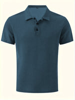 Mens Shirt Collar Summer Solid Color