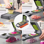 16 In 1 Vegetable Chopper, Salad Fruit Vegetable Food Chopper Slicer Peeler thumbnail 4