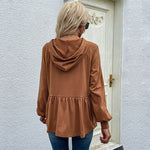 Designer-style Pullover Hoodie In Solid Color
