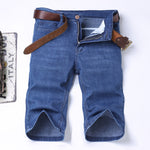 Mens Casual Loose-Fit Stretch Denim Shorts