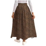 Floral-print Split Ruffled Skirt Sweet And Slimming