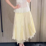 Womens Summer Soft And Sweet Double-Layer Skirt