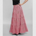 High-waisted Full-skirted A-line Long Skirt Vintage-style Midi Skirt