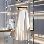 Fashionable White A-line Long Skirt