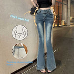 High-waisted Leg-slimming Vintage Flared Denim Pants