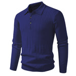 Twist-knit Cardigan Solid-color Lapel-neck Knit Sweater