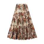 Floral-print Cake Skirt Womens Patchwork And Flowing