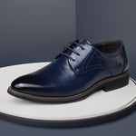 Mens Leather Shoes British-style Pointed-toe Breathable Formal Business Wear