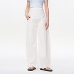 Maternity White Jeans With Belly Support That Dont Dig Into Your Stomach