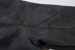 Men's Loose Casual Polo Collar Leather Coat
