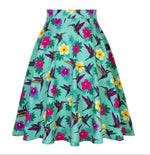 Digital-print Womens Midi Skirt