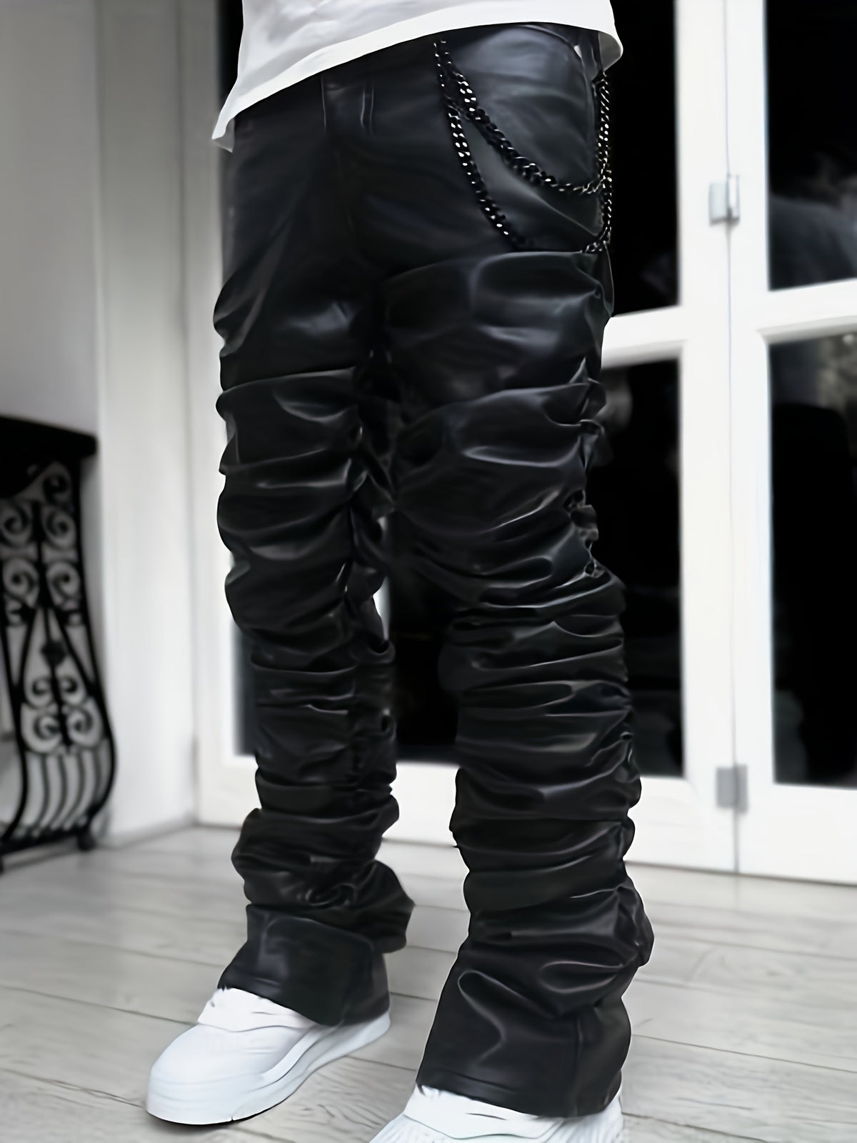 Slim-fit Elastic Straight-leg Pants