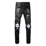 Trendy Co-ed Casual American-style Vintage Washed Ripped Jeans