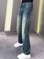 B2 - Non-elastic Small Straight-leg Pants