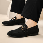Mens Solid-Colored Glossy Casual Leather Dress Shoes For The Office