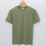Mens Double-Sided Liquid-Ammonia Mercerized Cotton T-Shirt