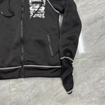 Cardigan Leopard-print Cross-skeleton Hooded Sweatshirt