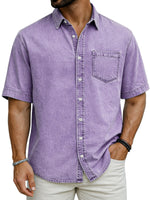 Mens New Casual Short-sleeve Shirt