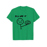 Brain-themed Funny Graphic Loose-fit Crewneck T-shirt