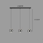 Restaurant Cafe Bar Living Room Ball Long Line Chandelier
