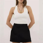 Simple-style Linen Skort For Women