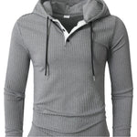 Fallwinter Long-sleeve Casual Sports Hoodie With Drawstring
