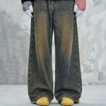 Washed Vintage Denim Jeans Men's Spring American Style